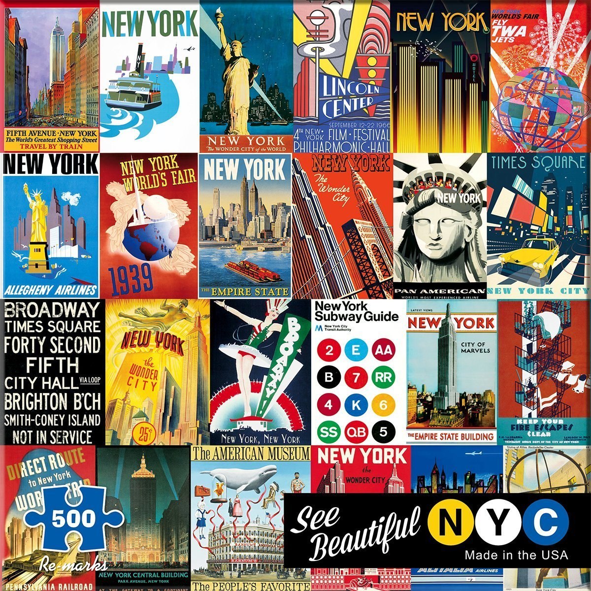 New York - 500pc Jigsaw Puzzle By Re-marks  			  					NEW