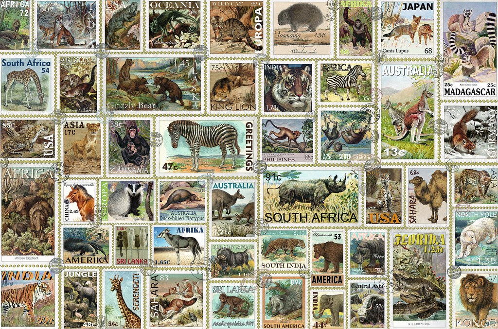 Animal Stamps - 3000pc Jigsaw Puzzle By Ravensburger  			  					NEW