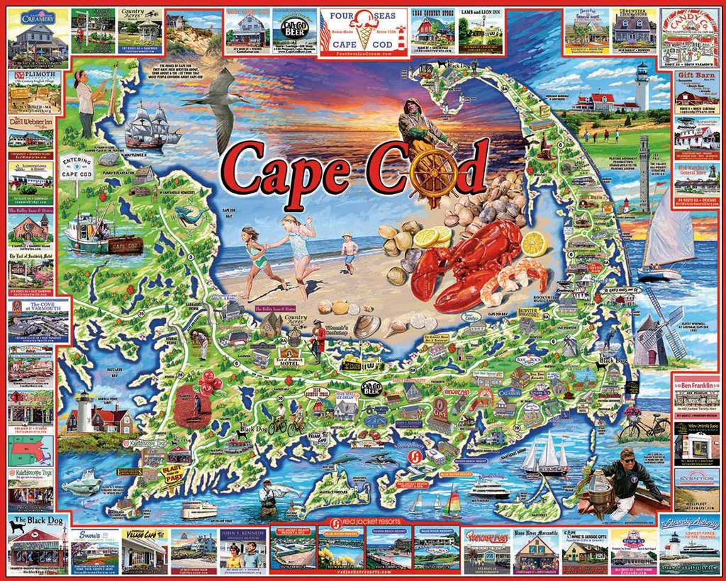 Cape Cod, MA - 1000pc Jigsaw Puzzle by White Mountain