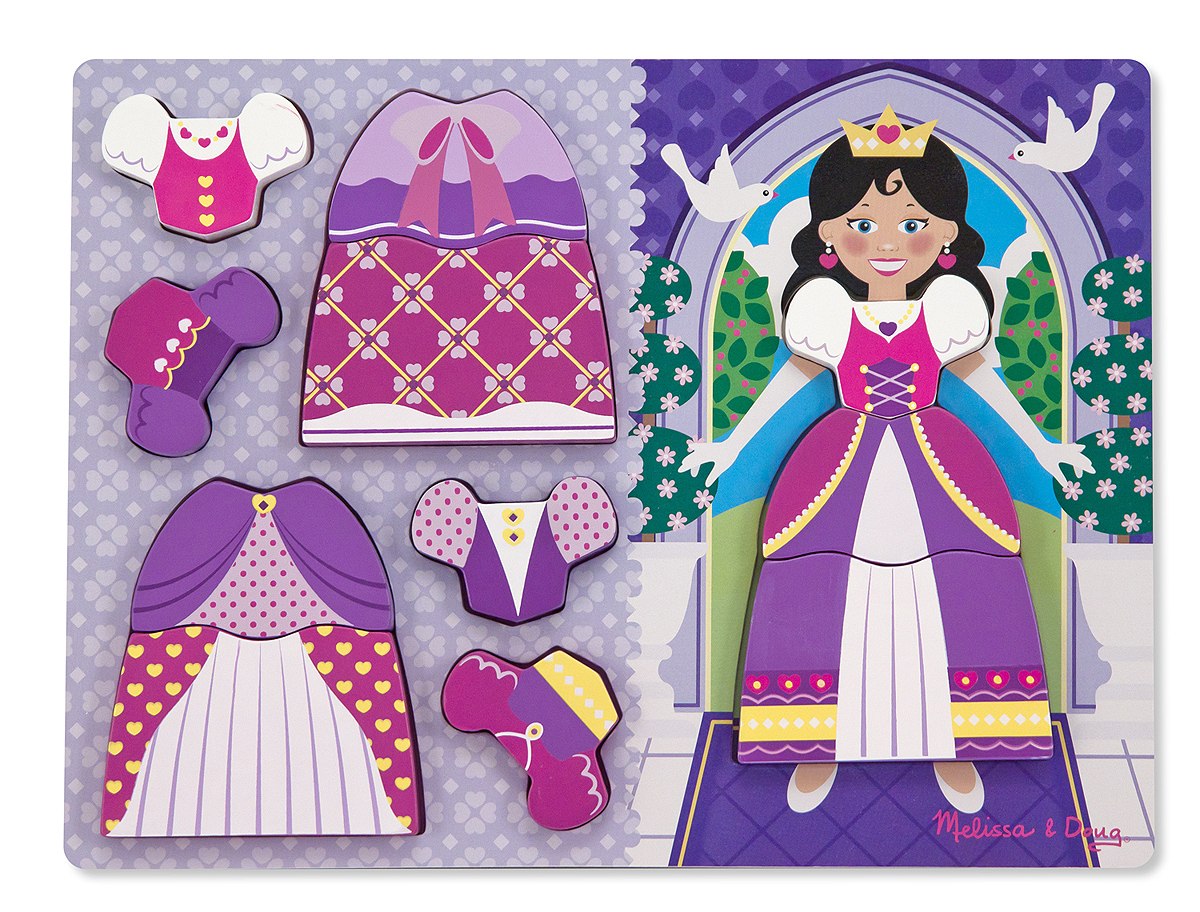 Princess Dress-Up - Chunky Wood Puzzle By Melissa & Doug