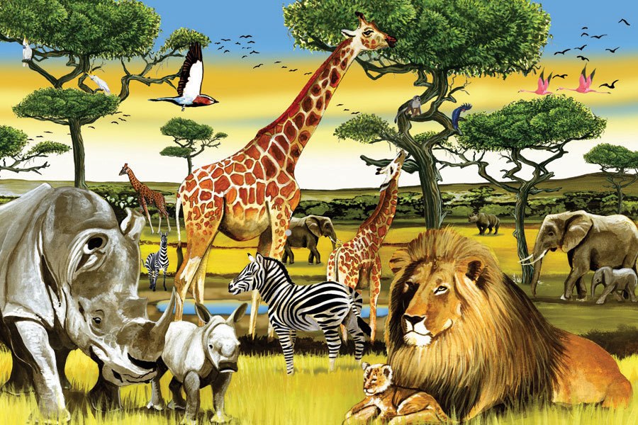 African Plains - 36pc Floor Puzzle By Cobble Hill