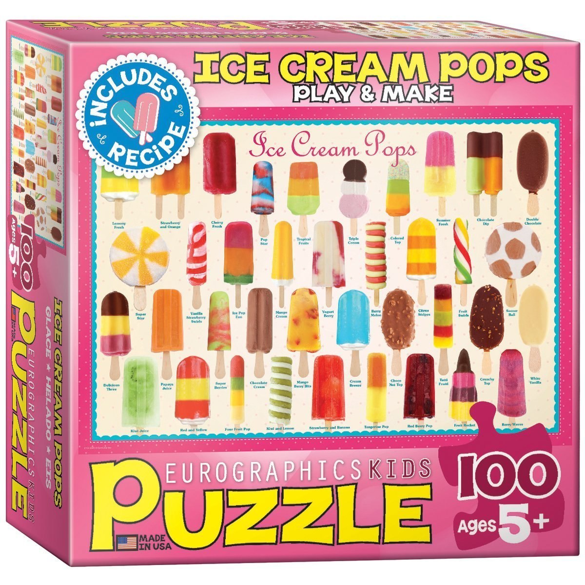 Ice Cream Pops - 100pc Jigsaw Puzzle by Eurographics  			  					NEW - image 1