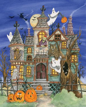 Haunted House - 1000pc Jigsaw Puzzle By Vermont Christmas Company