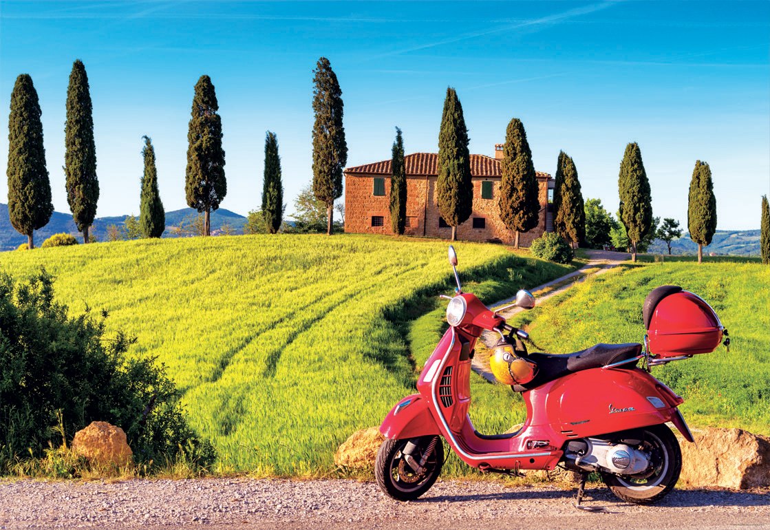 Scooter In Toscana - 1500pc Jigsaw Puzzle by Educa