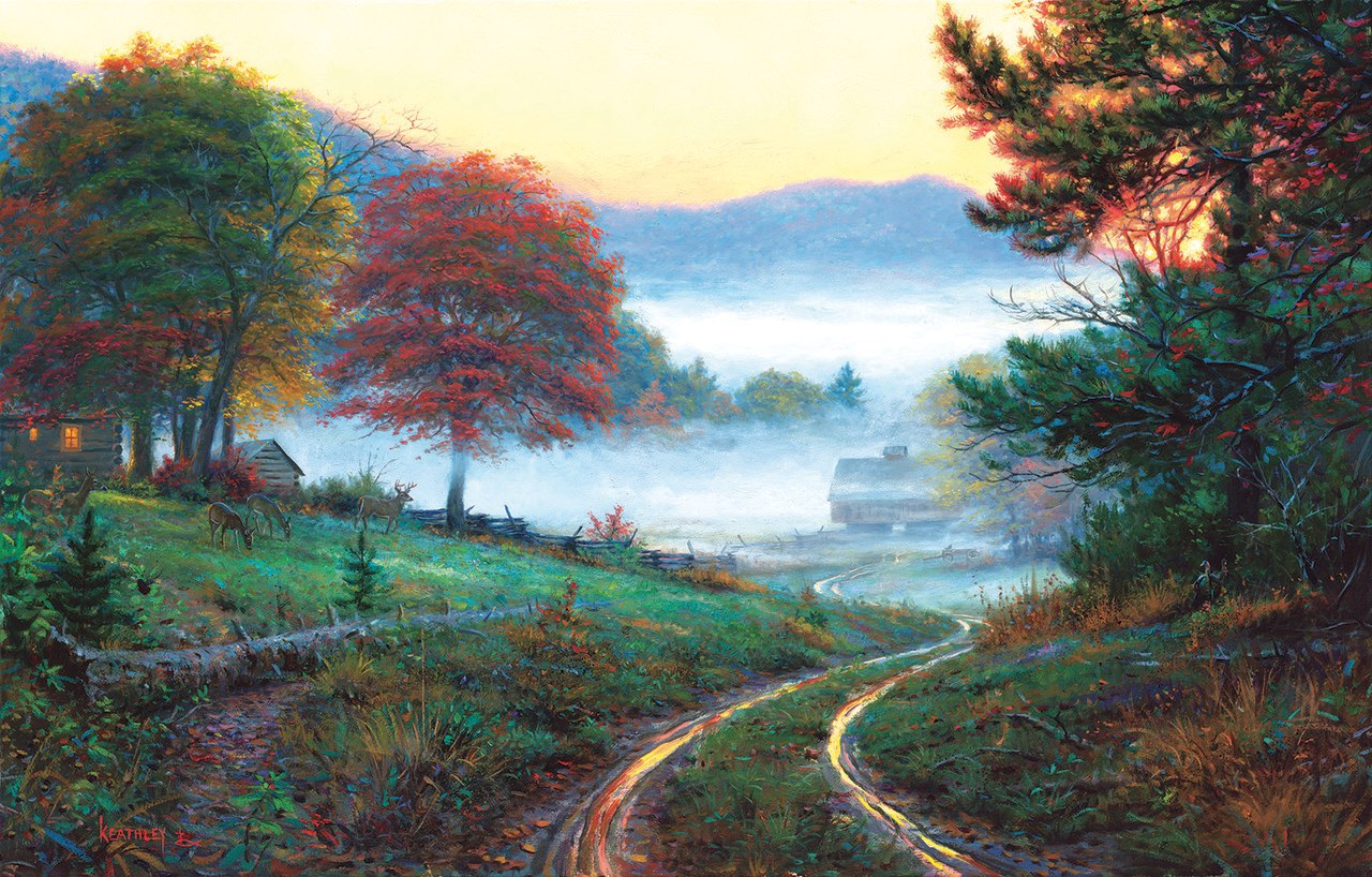 Morning at Cades Cove - 300pc Jigsaw Puzzle by Sunsout  			  					NEW