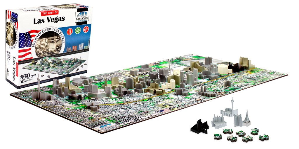 Las Vegas - 930pc 4D Cityscape Educational Jigsaw Puzzle