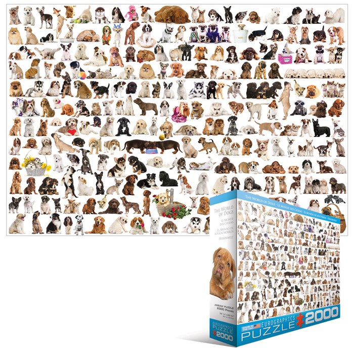 The World of Dogs- 2000pc Jigsaw Puzzle by Eurographics