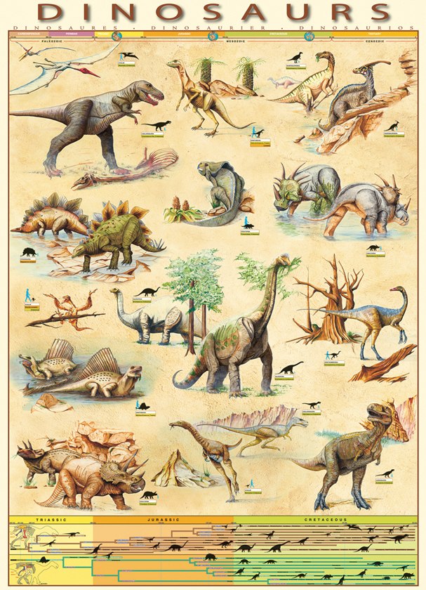 Dinosaurs - 1000pc Jigsaw Puzzle by Eurographics