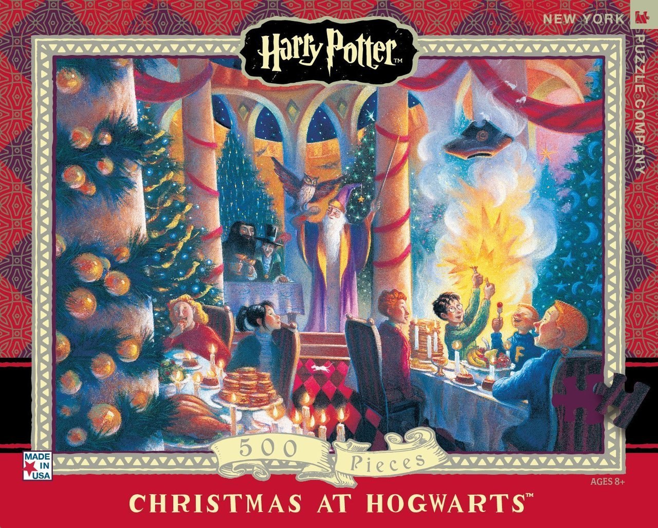 Christmas at Hogwarts 500 - 500pc Jigsaw Puzzle by New York Puzzle Company  			  					NEW - image 1