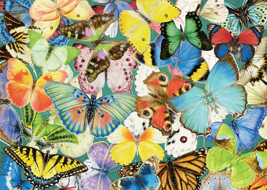 Butterflies - 500pc Large Format Jigsaw Puzzle By Ravensburger