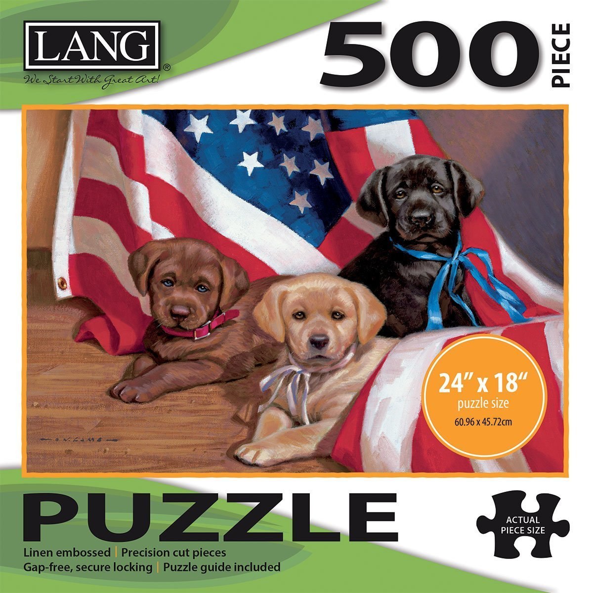 American Puppy - 500pc Jigsaw Puzzle by Lang  			  					NEW - image 1