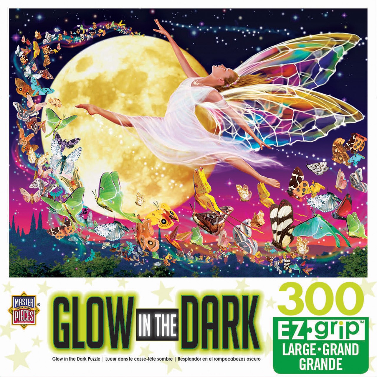 Glow In The Dark: Moon Fairy - 300pc EzGrip Jigsaw Puzzle by Masterpieces  			  					NEW - image 1