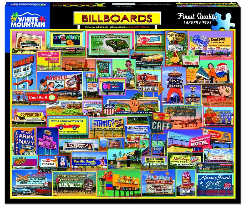 Billboards - 1000pc Jigsaw Puzzle By White Mountain  			  					NEW - image 1