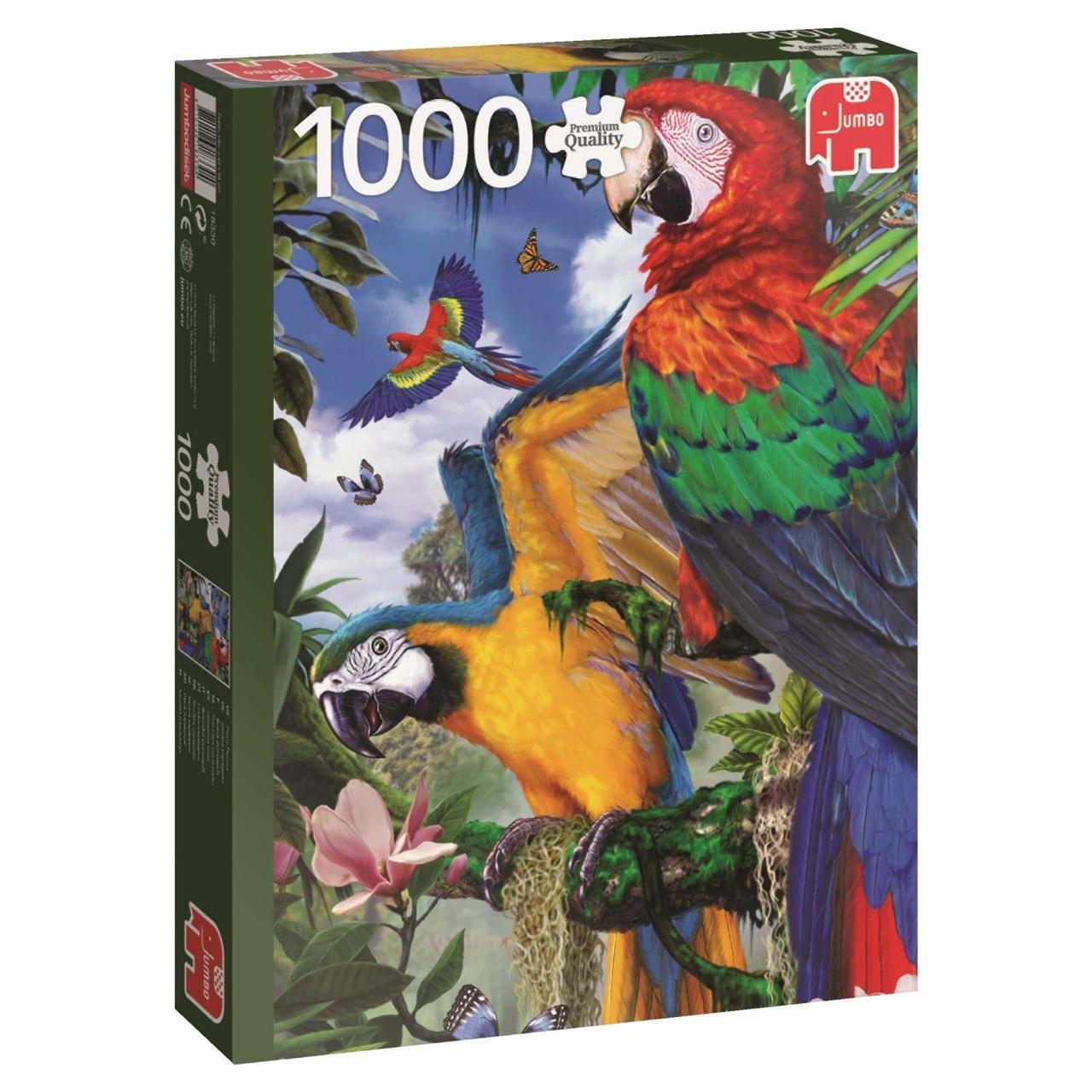 Pretty Parrots - 1000pc Jigsaw Puzzle By Jumbo  			  					NEW - image 1