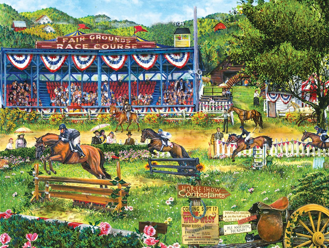 Day at the Races - 300pc Large Format Jigsaw Puzzle by SunsOut