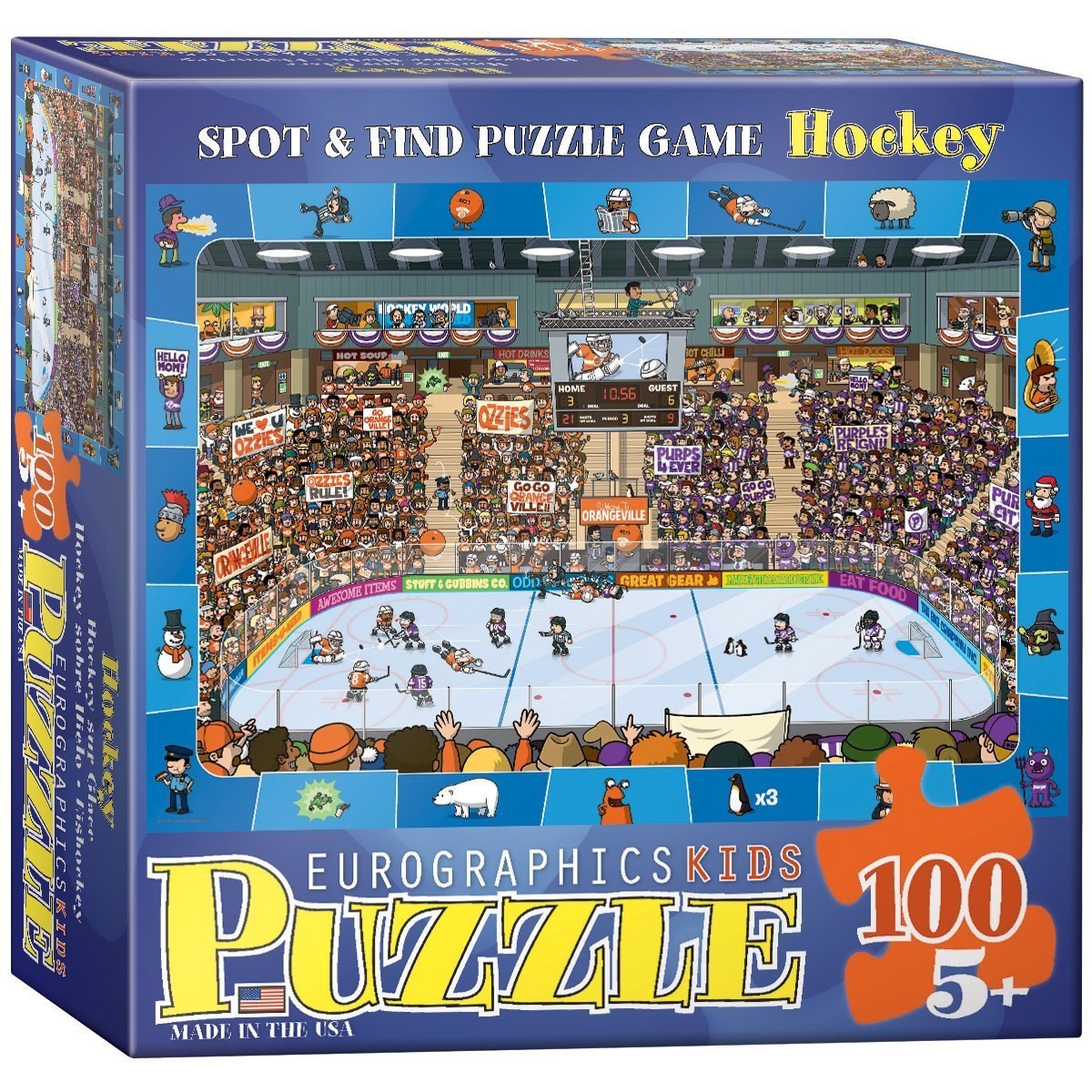 Spot & Find Hockey - 100pc Jigsaw Puzzle by Eurographics  			  					NEW - image 3