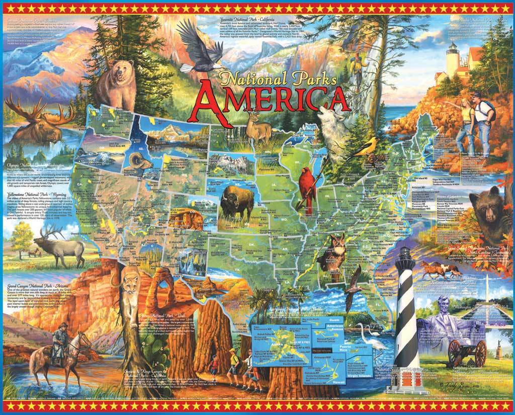 National Parks - 1000pc Jigsaw Puzzle by White Mountain