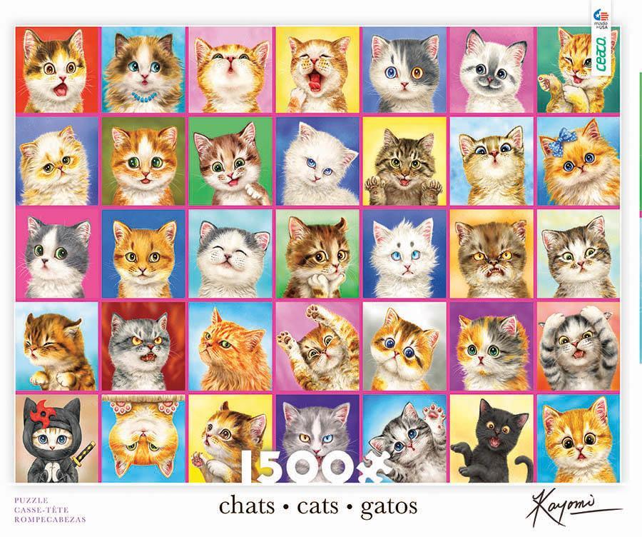 Cats, Cats, Cats - 1500pc Jigsaw Puzzle by Ceaco  			  					NEW - image 1