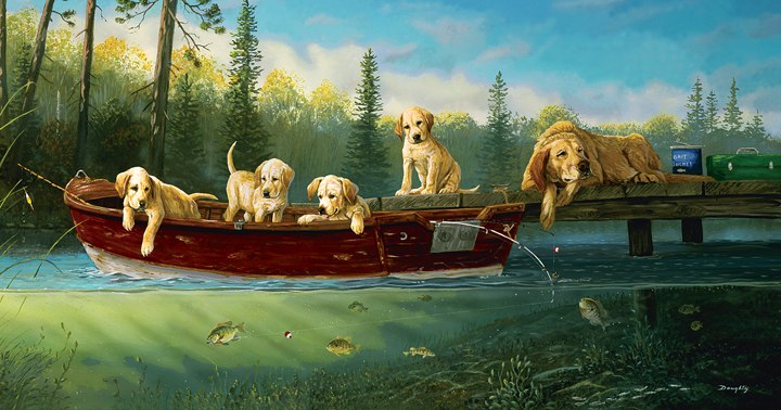 Fishing Lessons - 550pc Jigsaw Puzzle By Sunsout