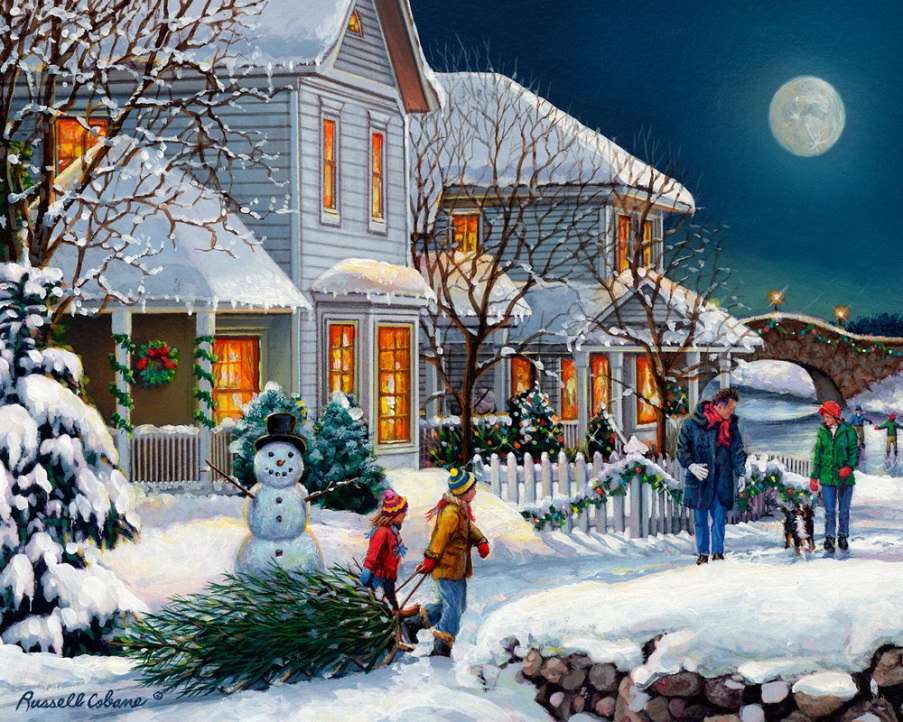 Holiday Walk - 1000pc Jigsaw Puzzle by Vermont Christmas Company  			  					NEW - image 1