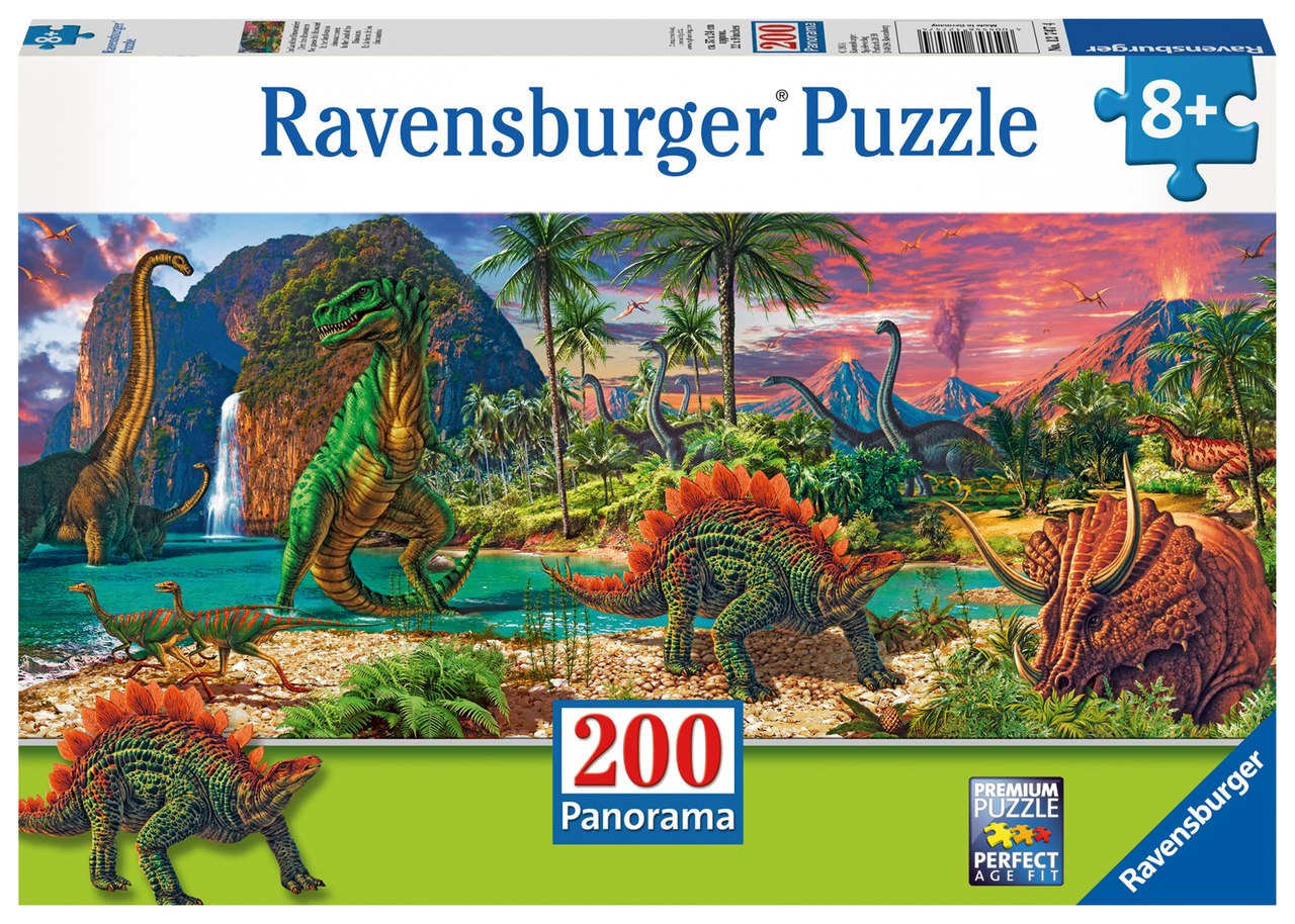 In the Land of the Dinosaurs - 200pc Panoramic Jigsaw Puzzle by Ravensburger  			  					NEW - image 3