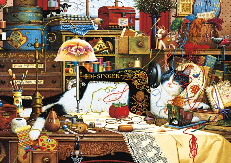 Charles Wysocki: Maggie the Messmaker - 300pc Large Format Jigsaw Puzzle by Buffalo Games  			  					NEW