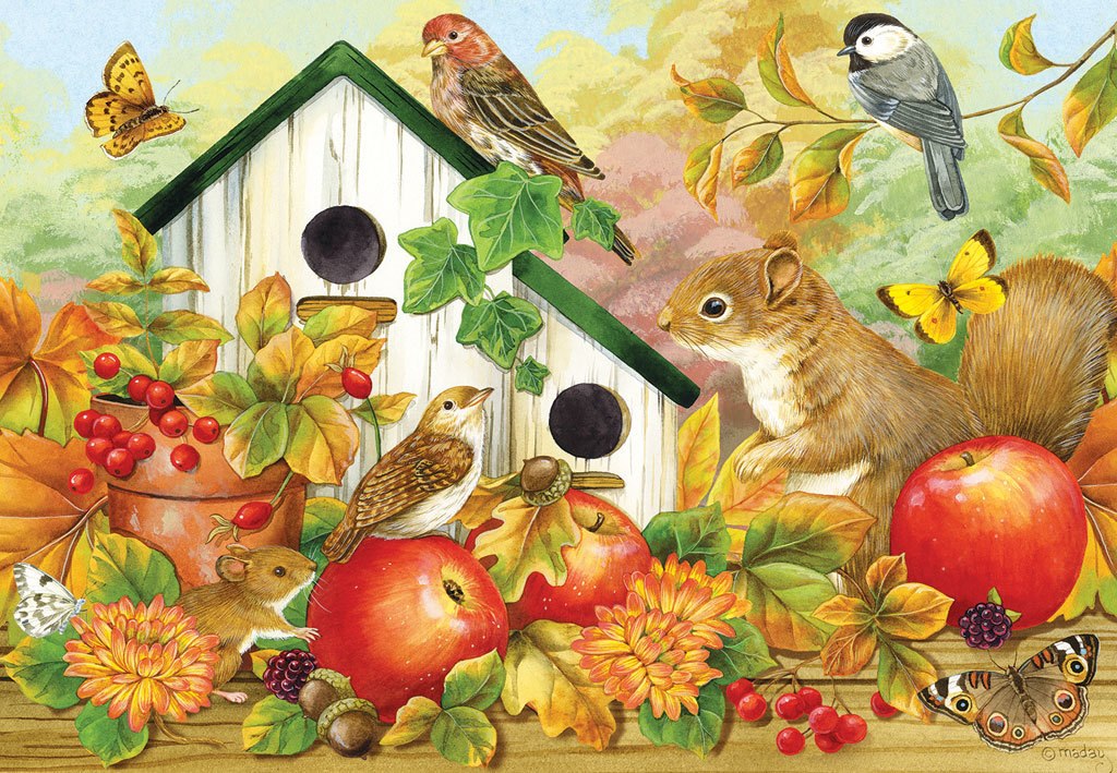 Bird Neighbors - 300pc Large Format Jigsaw Puzzle by SunsOut