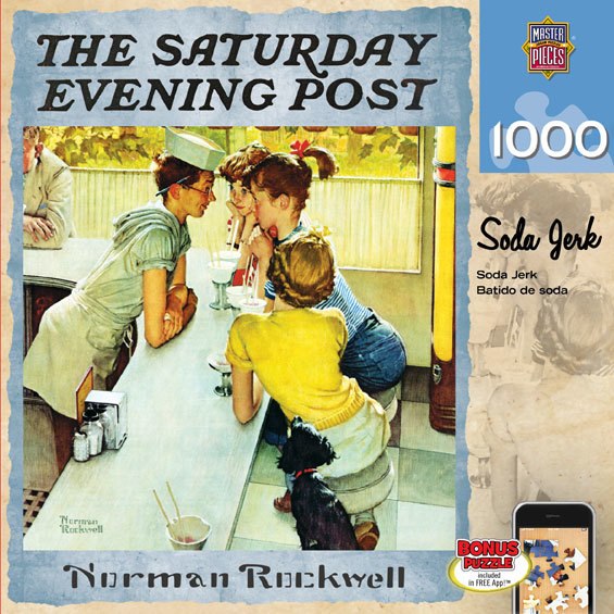 Norman Rockwell: Soda Jerk - 1000pc Jigsaw Puzzle by Masterpieces - image 1