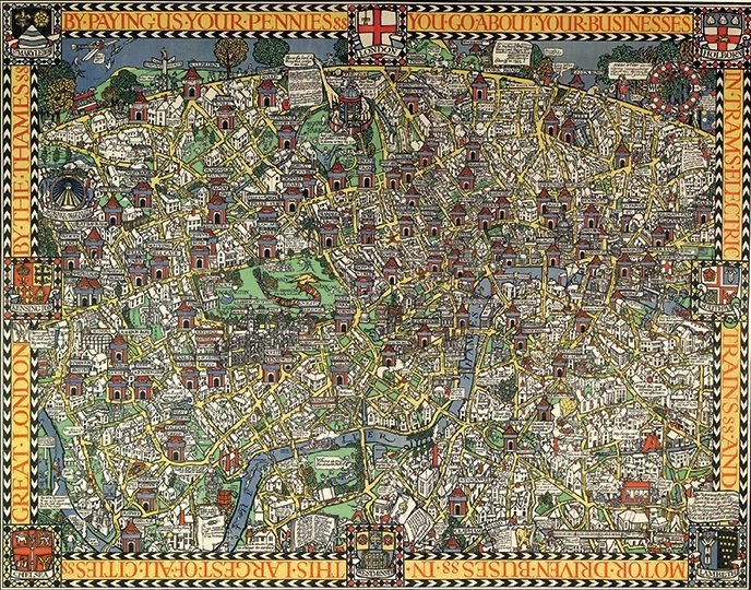 Gill: Wonderground Map of London - 1000pc Jigsaw Puzzle by Pomegranate  			  					NEW