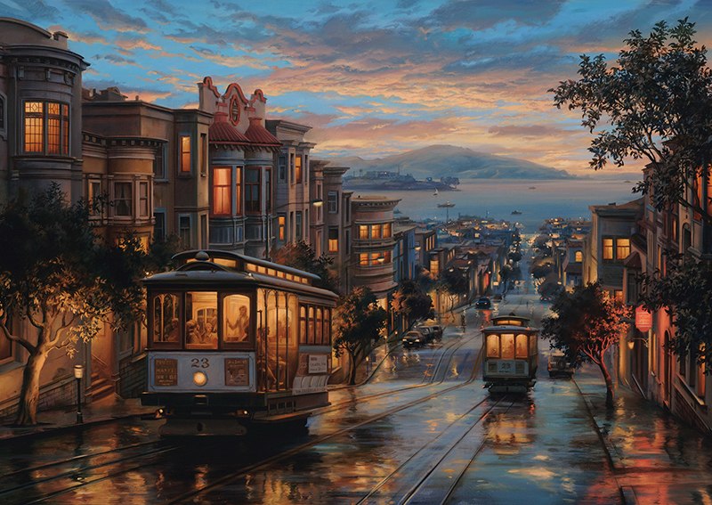 Cable Car Heaven - 1500pc Jigsaw Puzzle by Anatolian