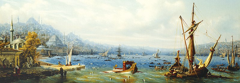 Boats on the Bosphorus - 1000pc Panoramic Jigsaw Puzzle by Anatolian