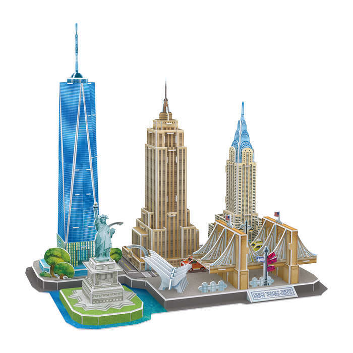 New York City Cityline - 123pc 3D Jigsaw Puzzle by Daron  			  					NEW