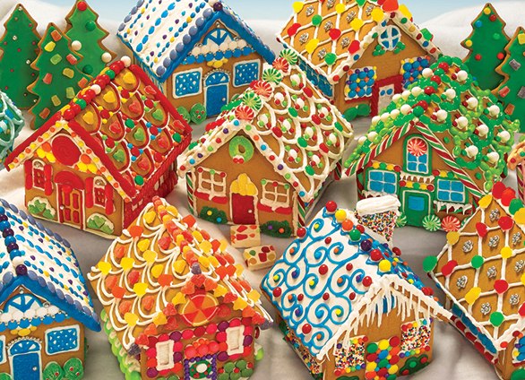 Gingerbread Houses - 400pc Family Style Jigsaw Puzzle By Cobble Hill