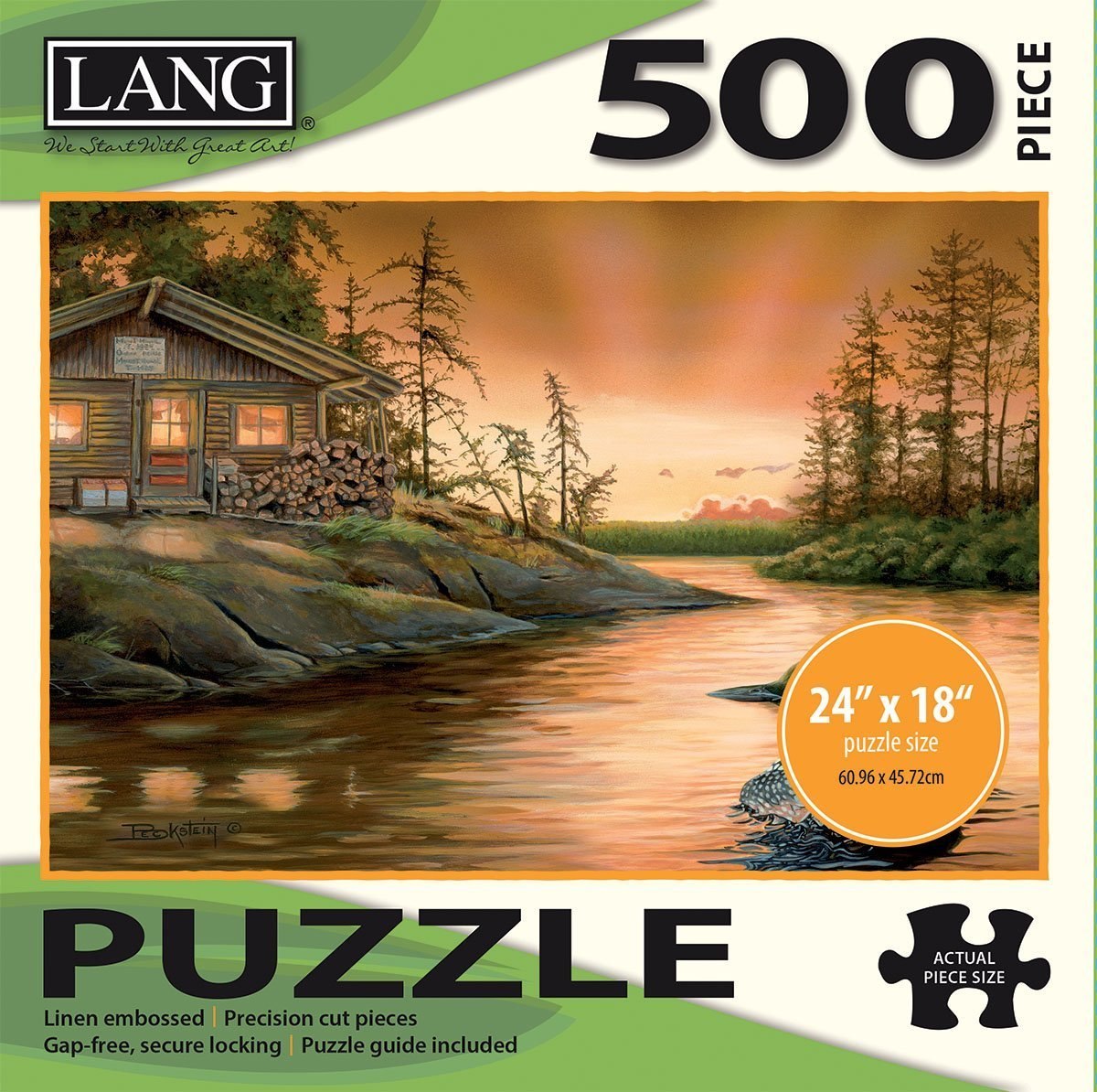 Cabin on the Narrows - 500pc Jigsaw Puzzle by Lang  			  					NEW - image 1