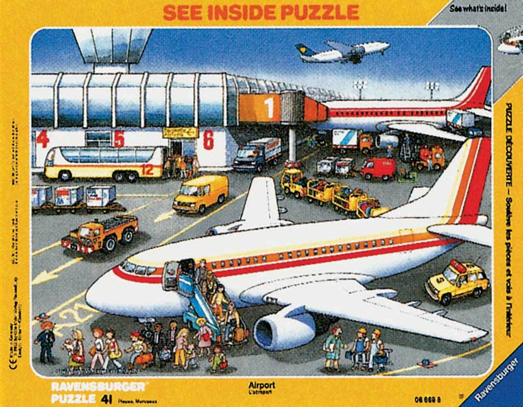 At the Airport - 41pc Frame Puzzle by Ravensburger