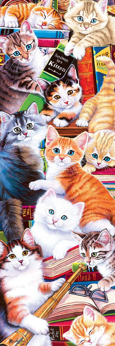 Smitten Kittens - 500pc Panoramic Jigsaw Puzzle by Masterpieces  			  					NEW