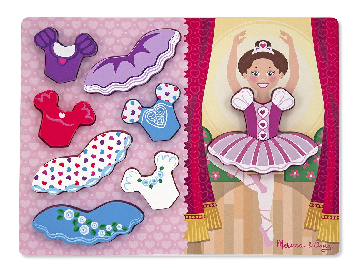 Ballerina Dress-Up - Chunky Wood Puzzle By Melissa & Doug