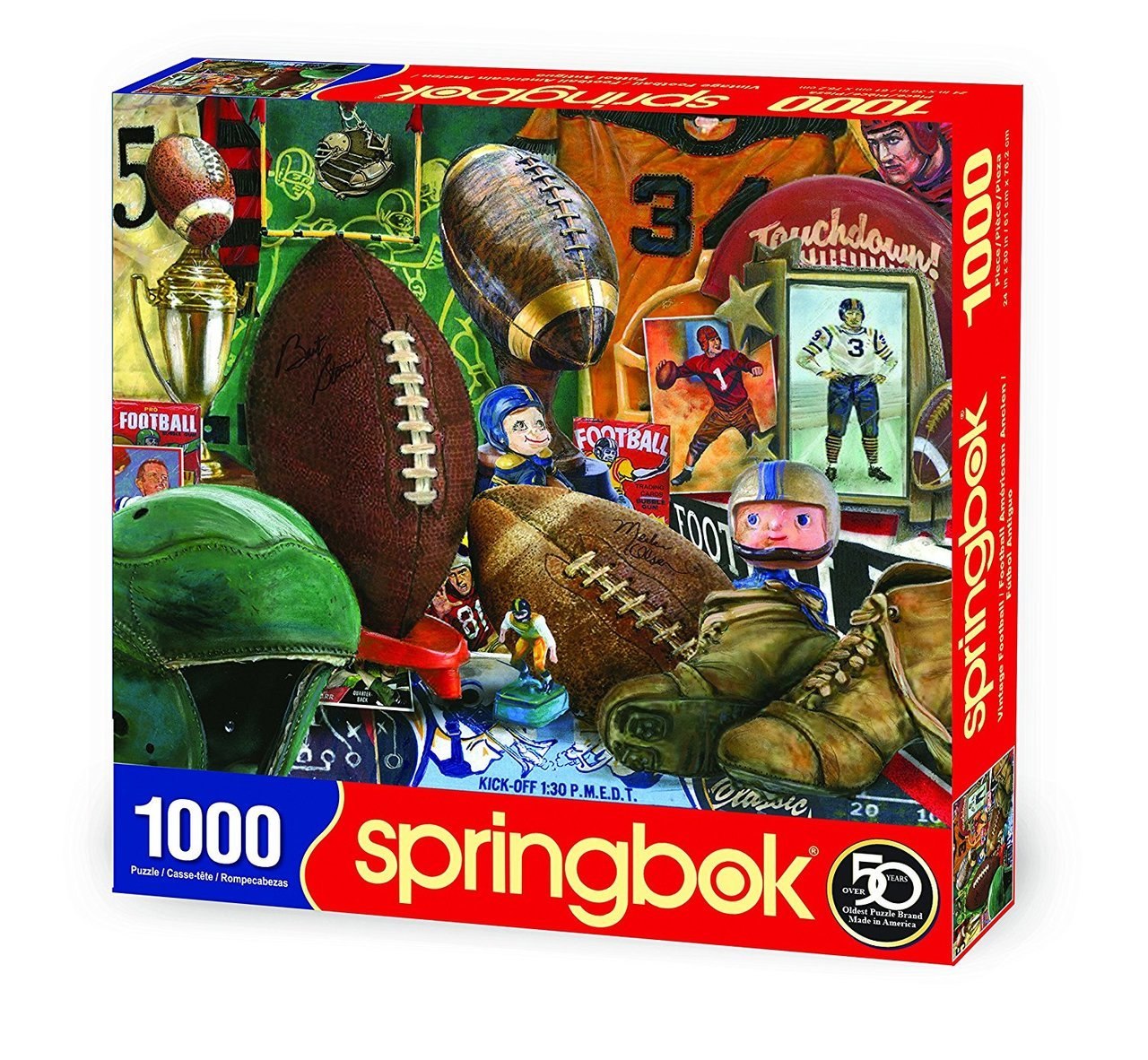 Vintage Football - 1000pc Jigsaw Puzzle By Springbok  			  					NEW - image 1