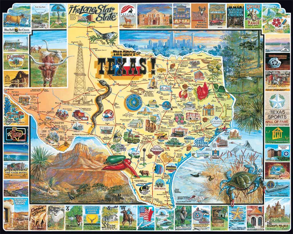 Best of Texas - 1000pc Jigsaw Puzzle By White Mountain