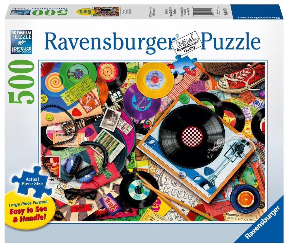 Viva le Vinyl - 500pc Large Format Jigsaw Puzzle by Ravensburger  			  					NEW - image 1