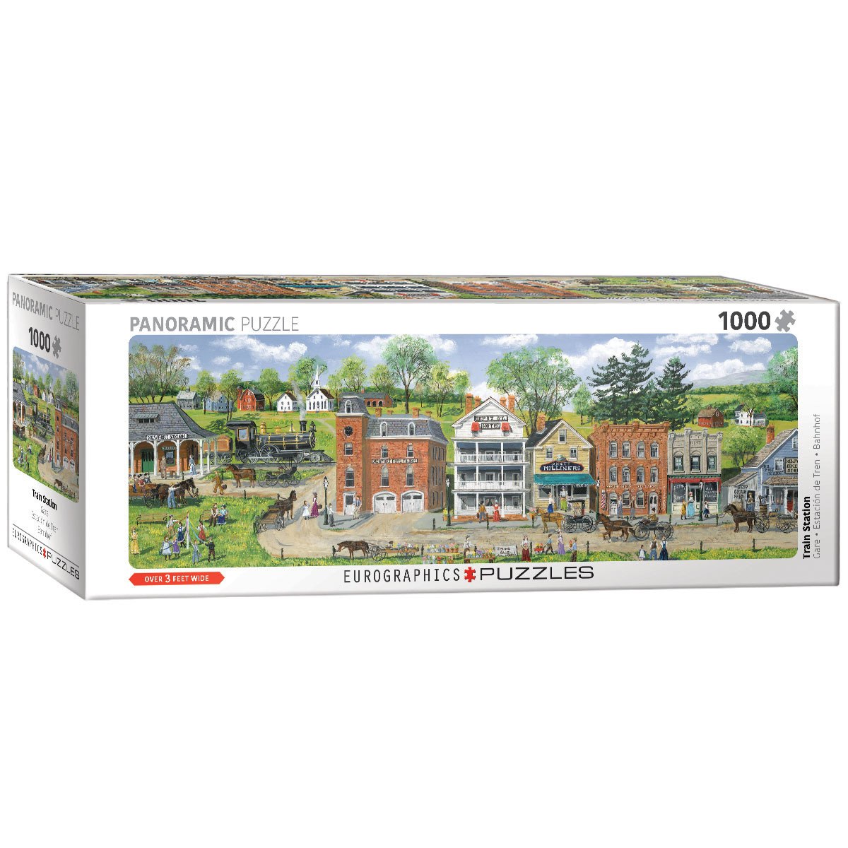 Fair: Train Station - 1000pc Panoramic Jigsaw Puzzle by Eurographics  			  					NEW - image 1