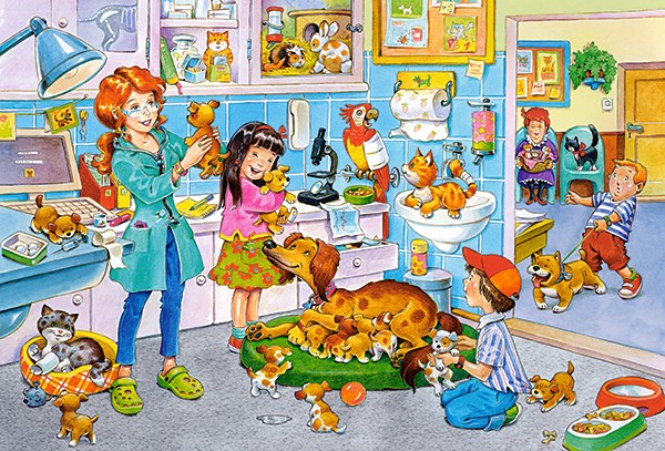 A Visit at the Vet - 40pc Jigsaw Puzzle By Castorland