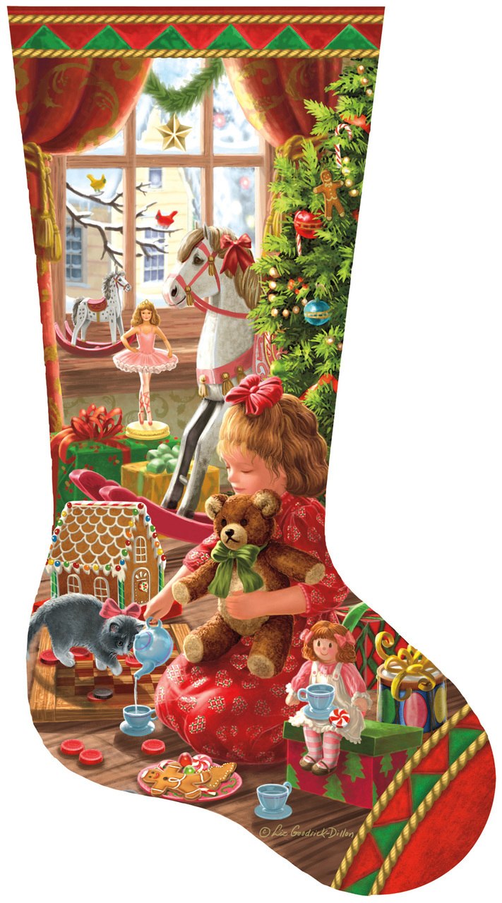 A Girl's Stocking - 800pc Shaped Jigsaw Puzzle by SunsOut