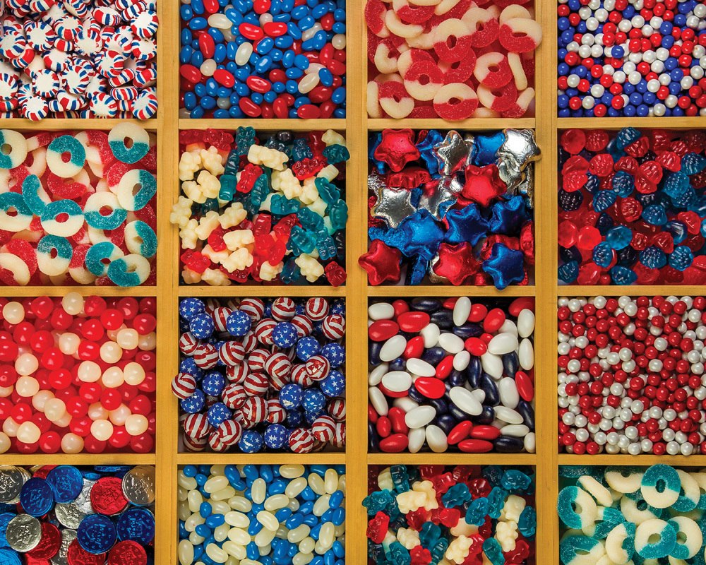 Patriotic Candy - 1000pc Jigsaw Puzzle by Vermont Christmas Company - image 1