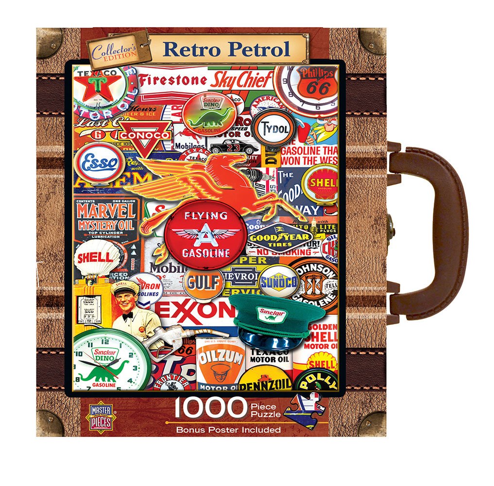 Retro Petrol - 1000pc Suitcase Jigsaw Puzzle by Masterpieces  			  					NEW - image 1