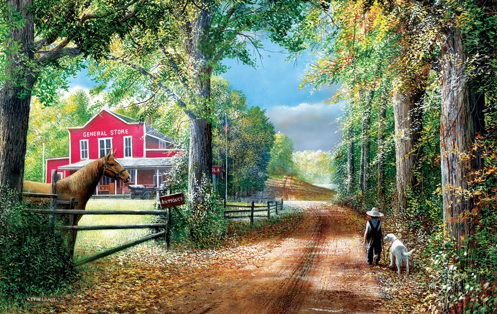 The Road to the General Store - 550pc Jigsaw Puzzle by SunsOut