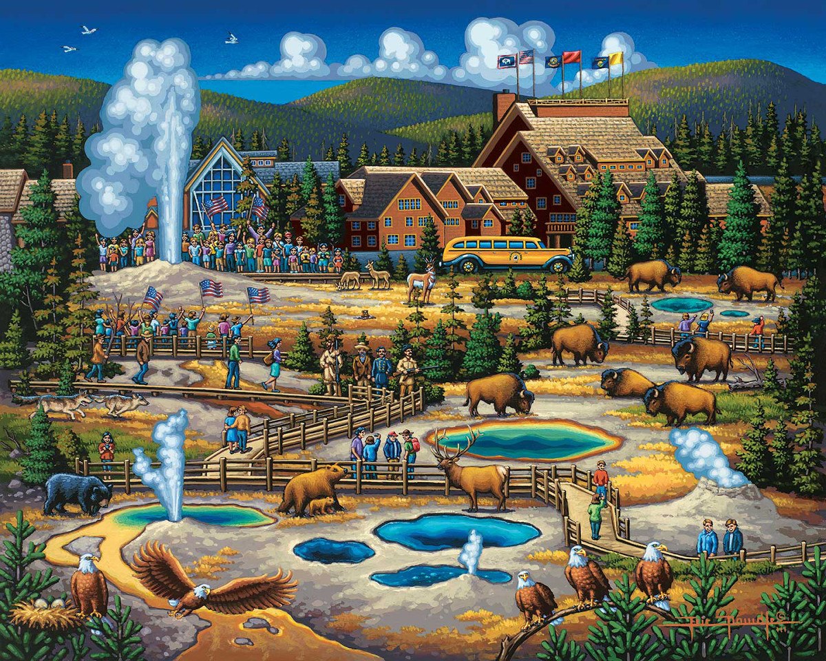 Yellowstone National Park - 500pc Jigsaw Puzzle by Dowdle  			  					NEW