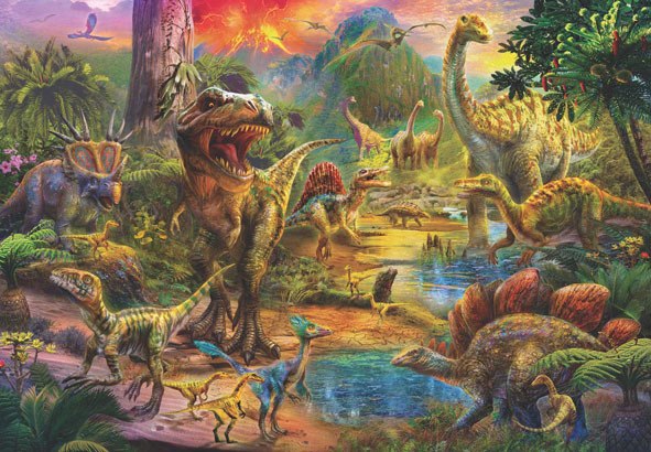 Landscape of Dinosaurs - 500pc Jigsaw Puzzle by Anatolian  			  					NEW