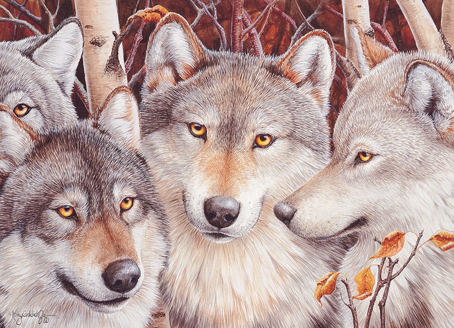 Wolf Crowd - 1000pc Jigsaw Puzzle by Cobble Hill