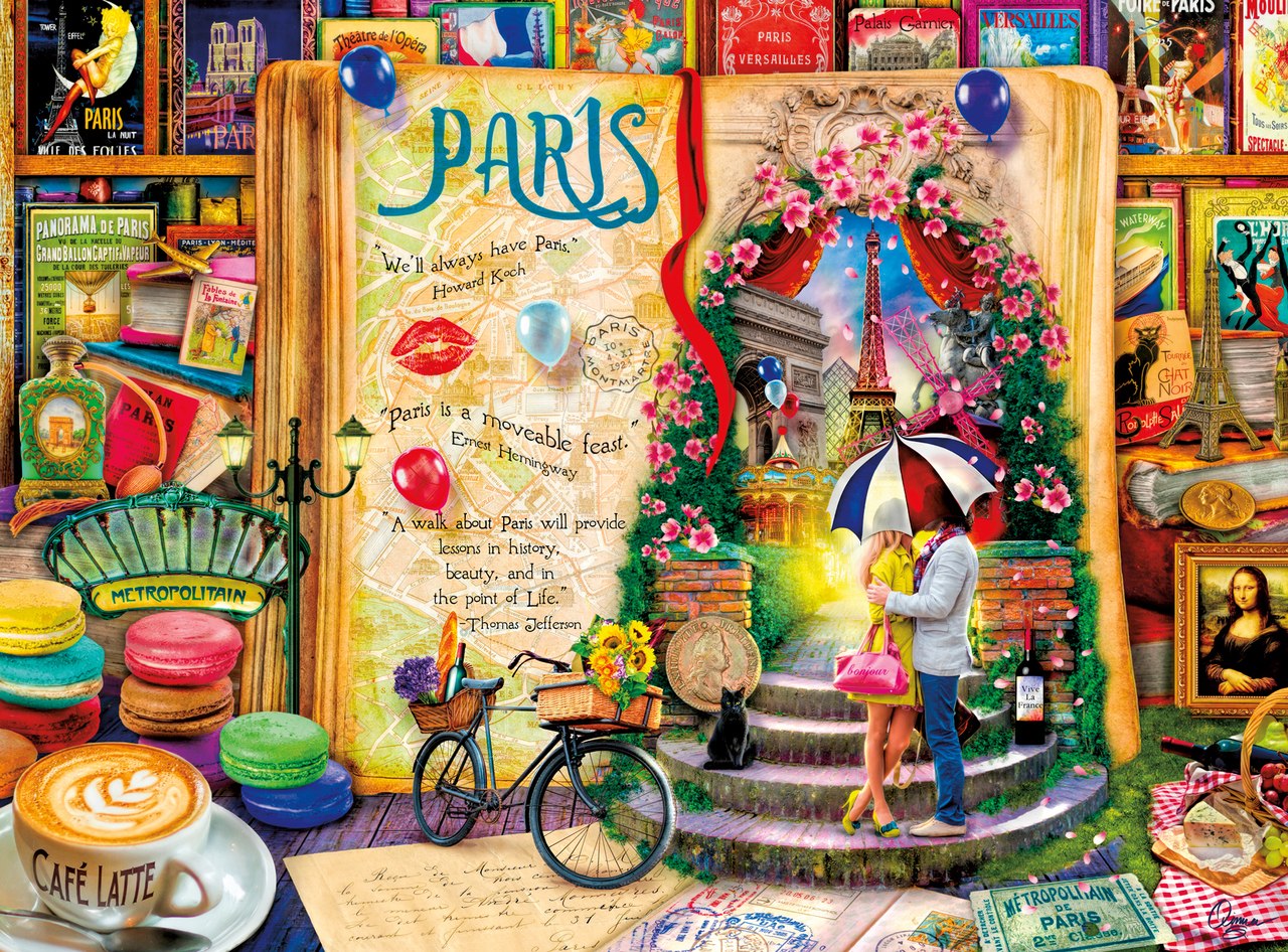 Aimee Stewart: Life Is An Open Book (Paris) - 1000pc Jigsaw Puzzle By Buffalo Games